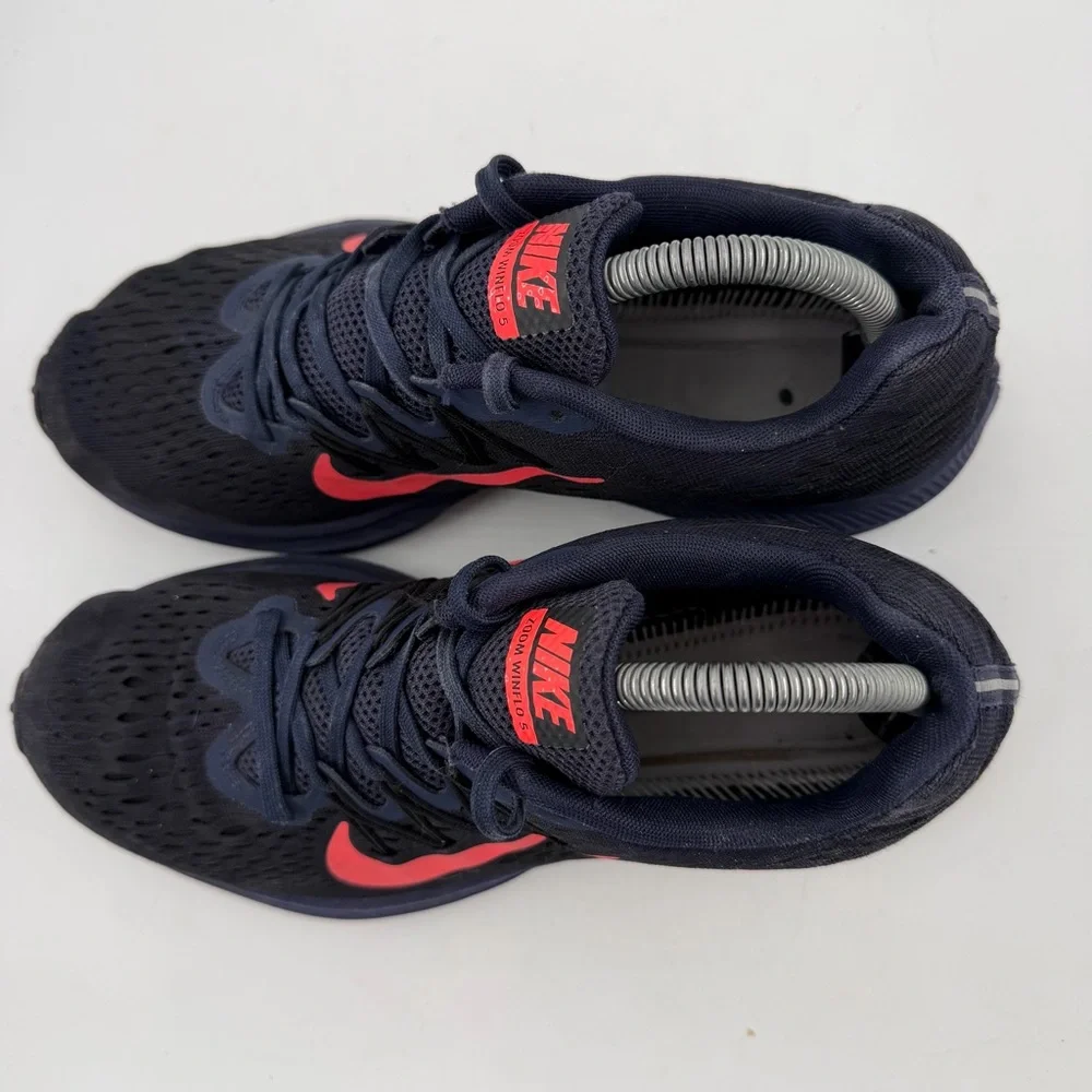 Nike Women’s Air Zoom Winflo 5 -SZ 9- Navy Blue Running Shoes Sneakers Lace-Up